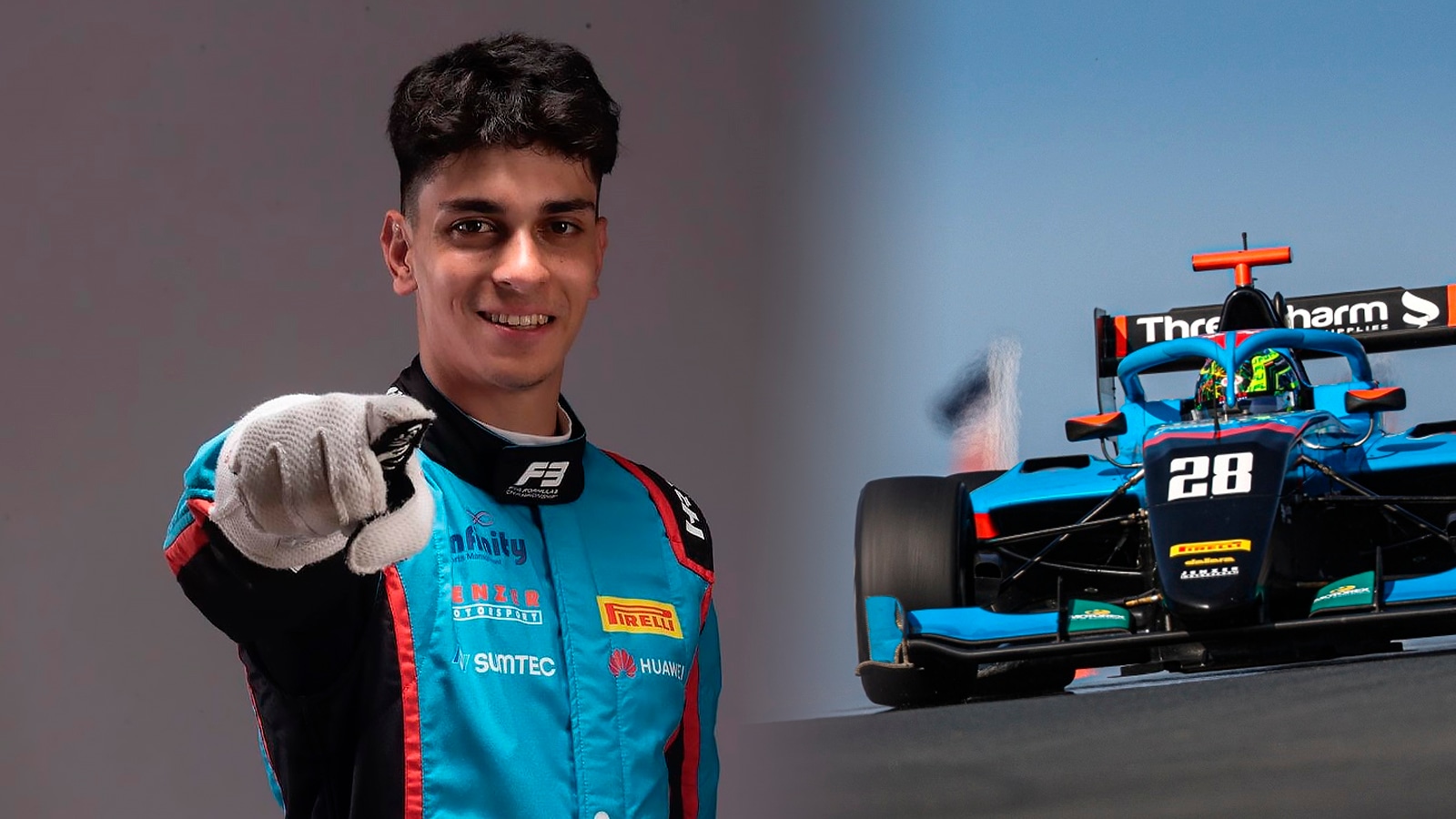 Matías Zagazeta competirá en la F3 con el equipo Jenzer Motorsport en 2024. (Foto: Matias Zagazeta/DPA)
