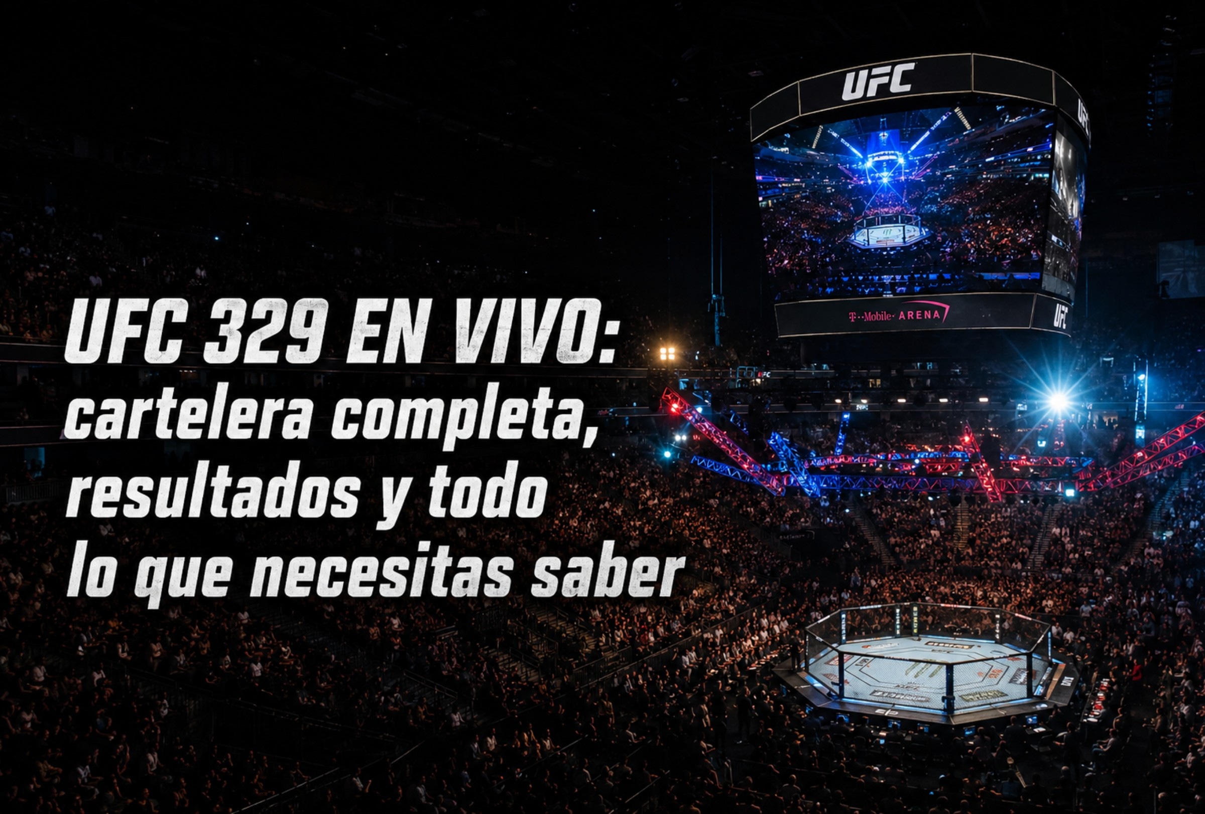 El evento UFC 329 se llevará a cabo este sábado 11 de julio desde el T-Mobile Arena de Las Vegas y contará con una cartelera de 14 combates. (Foto: Imagen creada por Depor usando Gemini)