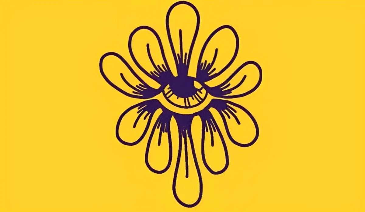 Esta imagen, que posee un fondo de color amarillo, te muestra dos dibujos: el de una flor y el de un ojo. (Foto: MDZ Online)