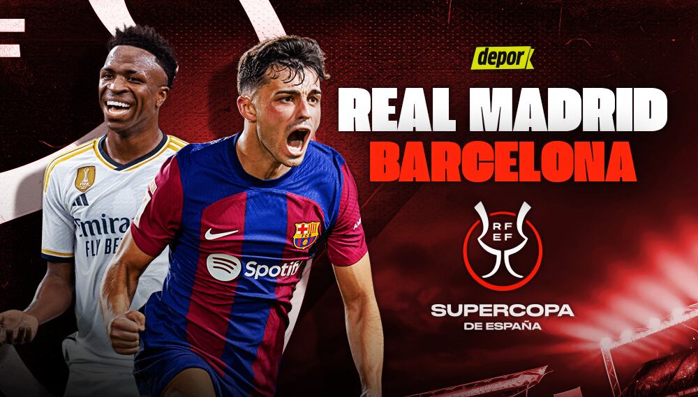 Barcelona vs. Real Madrid se enfrentarán por la final de la Supercopa de España. (Diseño: Depor)
