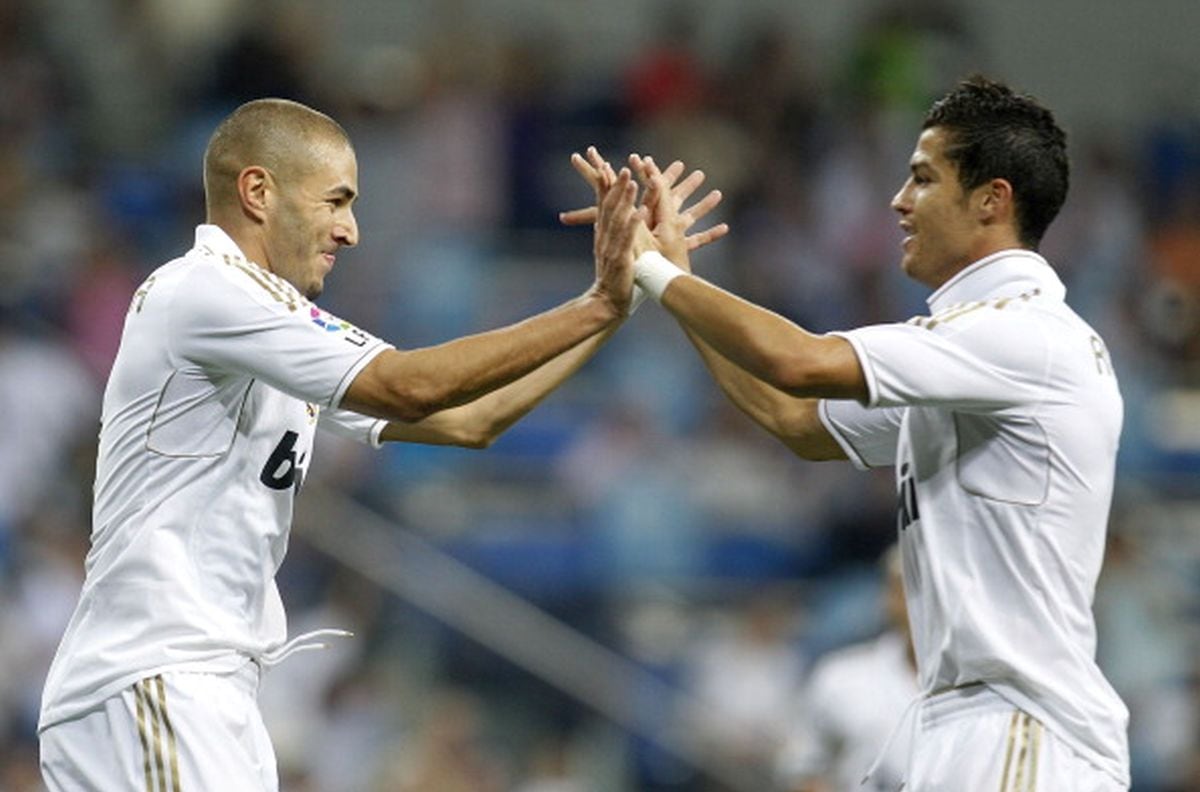 Cristiano Ronaldo y Karim Benzema, una dupla letal en Real Madrid.
