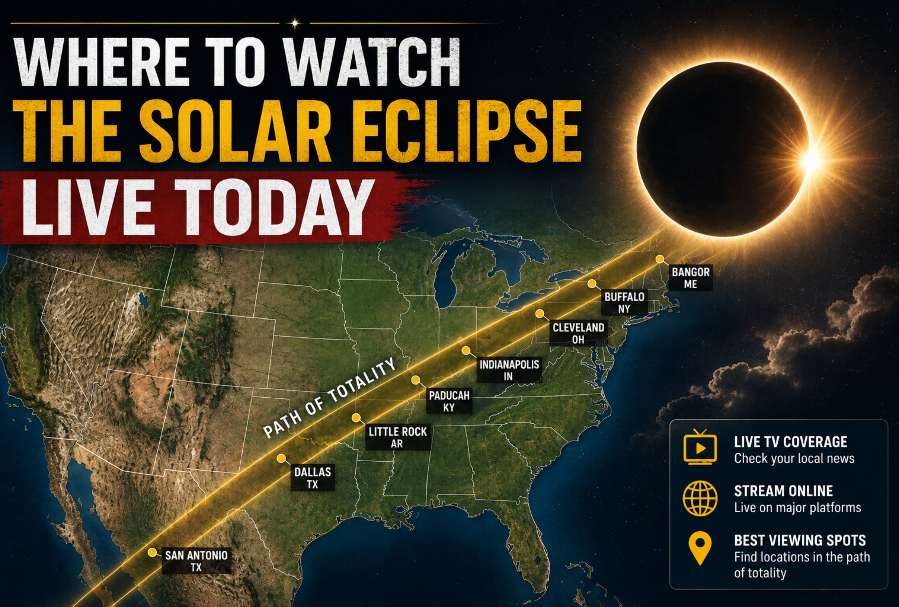 Access details for NASA's official live stream of the August 12 solar eclipse. Includes global broadcast start times, expert commentary schedules, and direct feeds from the path of totality. | Referencial image created by Depor using Chat GPT AI / GEC