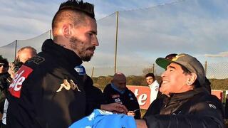Diego Maradona se pronunció luego de que Hamsik lo igualara como máximo goleador del Napoli