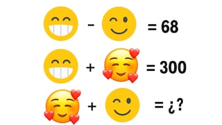 Te desafío a obtener el valor de los emojis en este difícil reto matemático