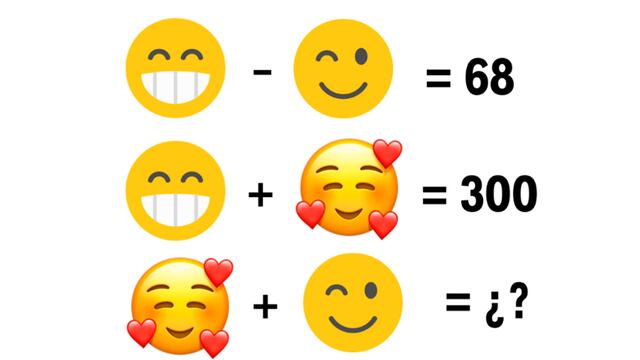 Te desafío a obtener el valor de los emojis en este difícil reto matemático
