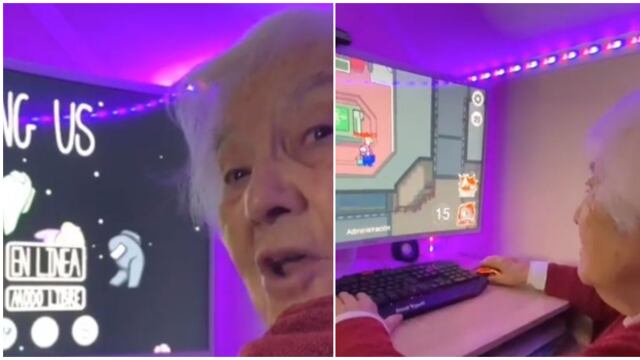 ¡Toda una ‘gamer’! Abuelita sorprende a todos jugando Among Us y la 'rompe’ siendo el ‘impostor’ [VIDEO]