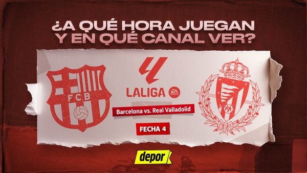 En qué canales TV ver Barcelona vs Valladolid y a qué hora juegan por LaLiga 2024.
