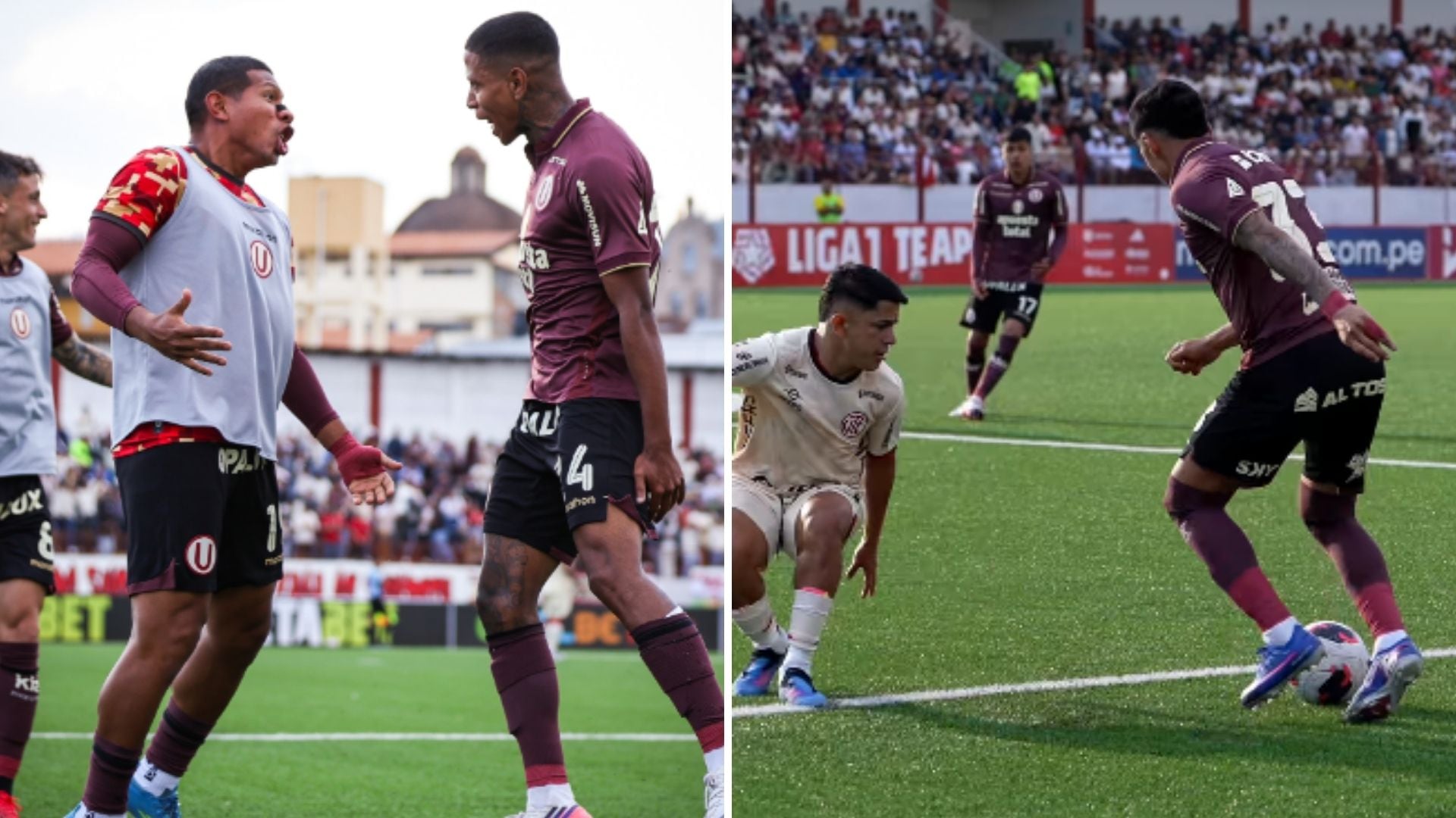 Universitario enfocado en Comerciantes Unidos antes del clásico