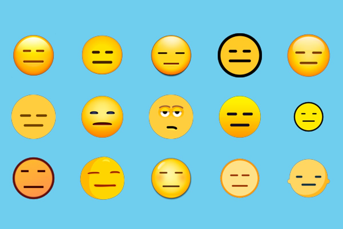Así luce el emoji de los ojos rasgados en diversas plataformas distintas a WhatsApp. (Foto: Emojipedia)