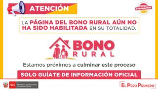 Bono Rural Agrario: ingresa al link para ver si eres beneficiario del subsidio