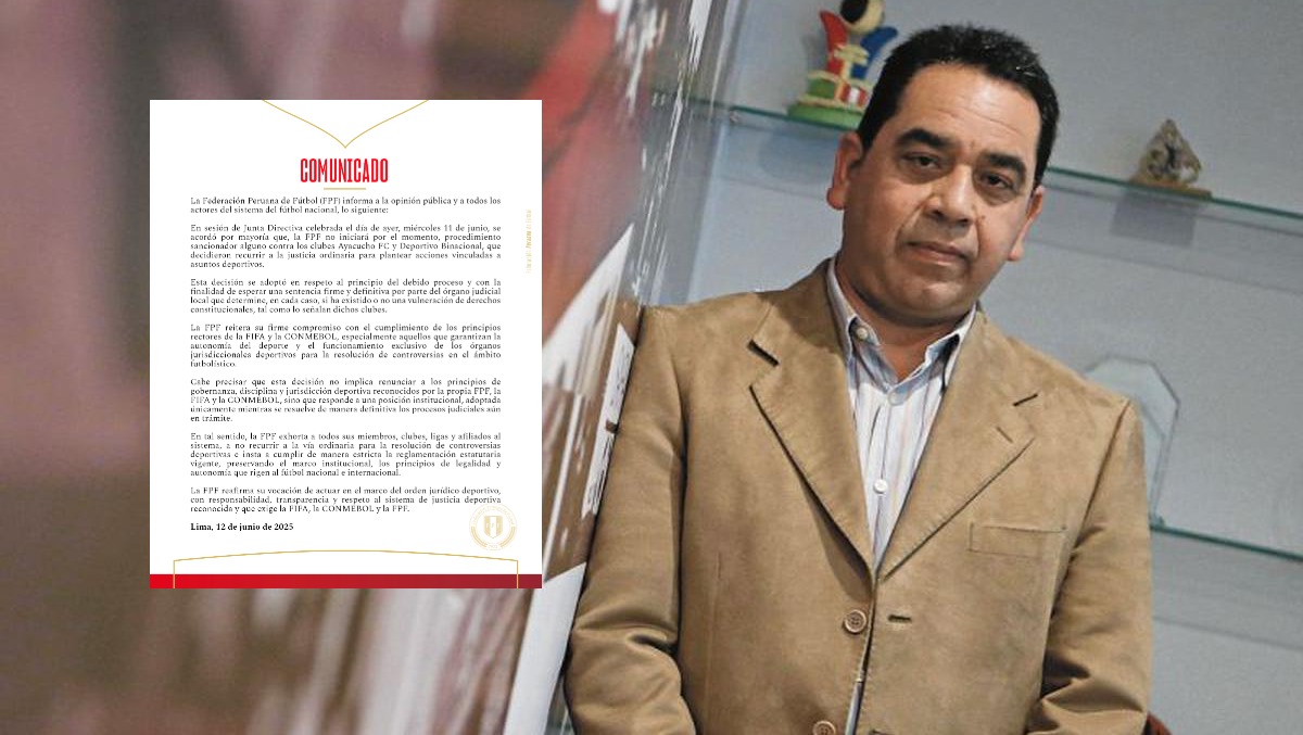 Jhonny Baldovino no respaldó decisión tomada por la FPF. (Foto: Difusión)