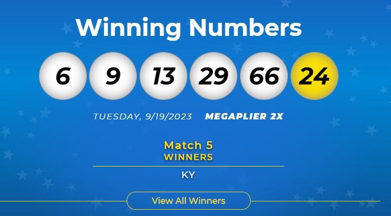 Números ganadores del sorteo anterior del Mega Millions (Foto: Mega Millions)
