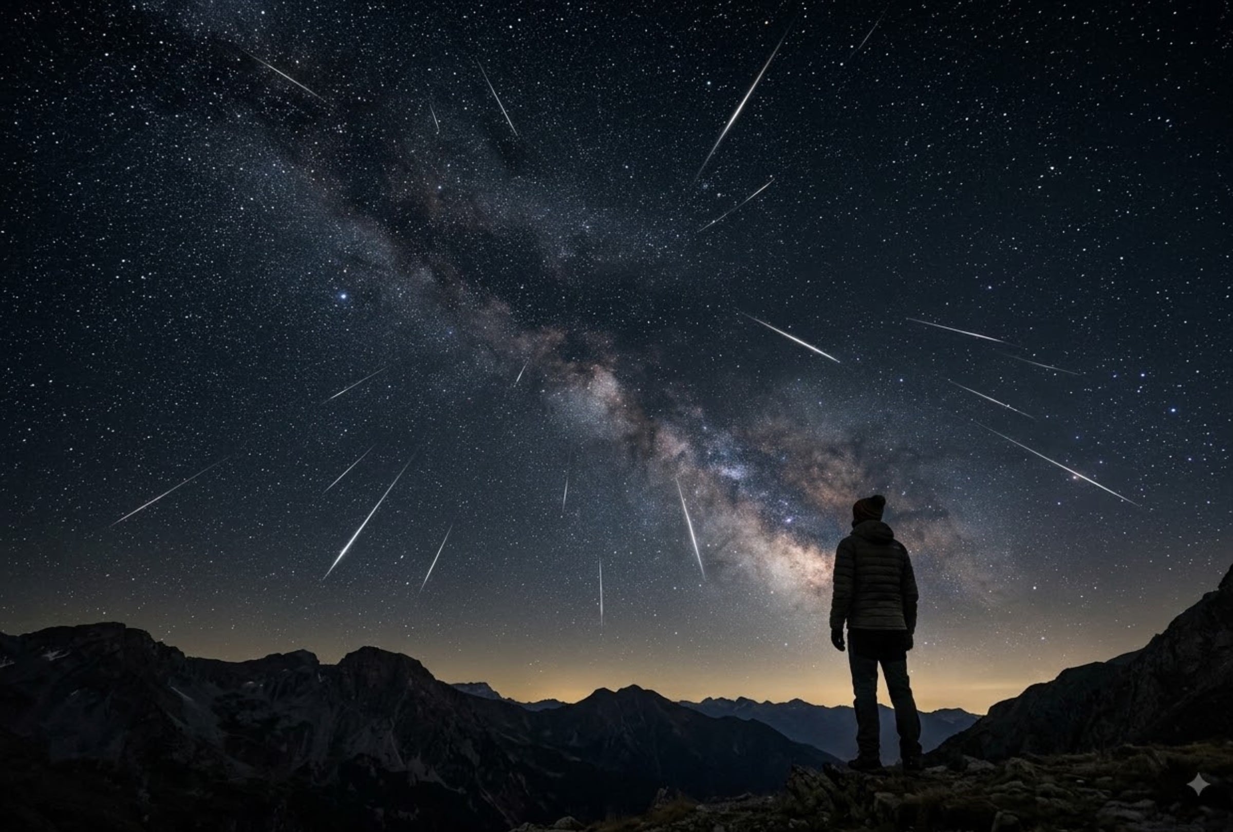 Fecha, horarios y dónde ver la lluvia de meteoros Perseidas 2026, un evento importante para la astronomía. FOTO: Imagen creada por la IA de Gemini.