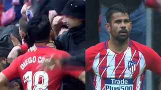 Diego Costa anotó gol con Atlético de Madrid y fue expulsado ¡todo en un minuto!