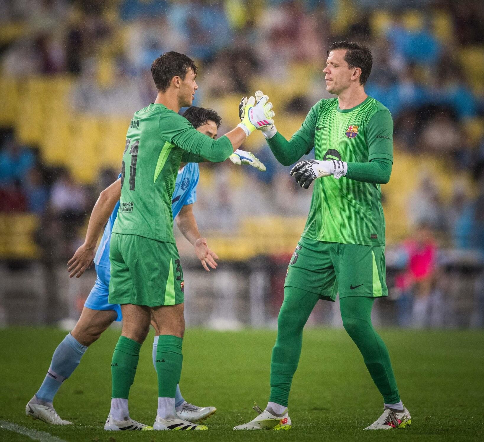 Diego Kochen entró a los 75 minutos por Wojciech Szczesny en la victoria de Barcelona sobre Daegu (5-0). (Foto: FC Barcelona)