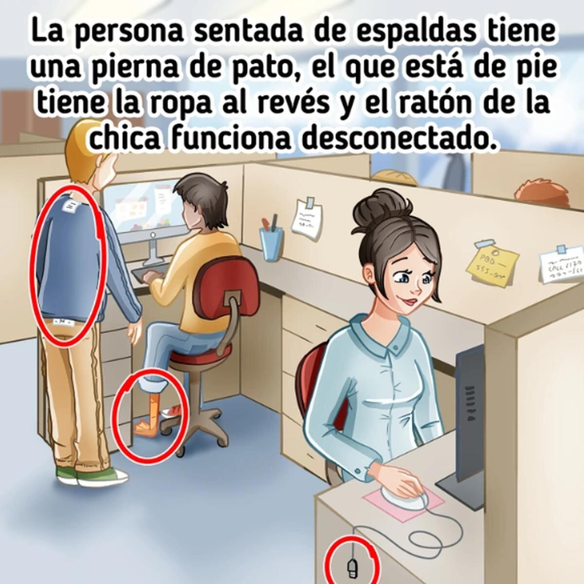 RETO VIRAL | En esta imagen se indica cuáles son los errores que se pidió identificar. (Foto: genial.guru)