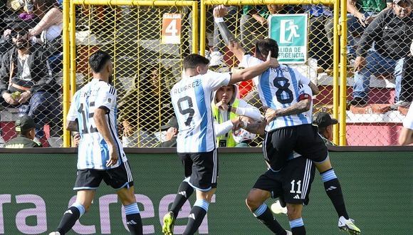 Argentina derrotó por 3-0 a Bolivia en el Hernando Siles de La Paz por la segunda fecha de las Eliminatorias 2026. (Foto: AFP)