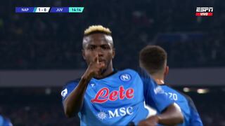¡En el área no perdona! Gol de Victor Osimhen para el 1-0 de Napoli vs. Juventus [VIDEO]