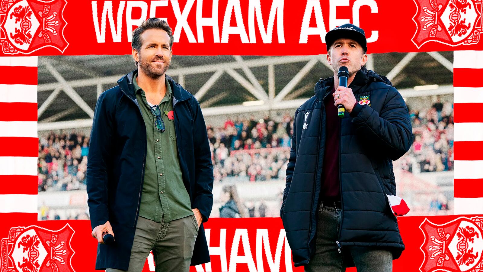 Ryan Reynolds y Rob McElhenney, propietarios del Wrexham. (Foto: Patrick McElhenney/Gabe Conte/GQ)