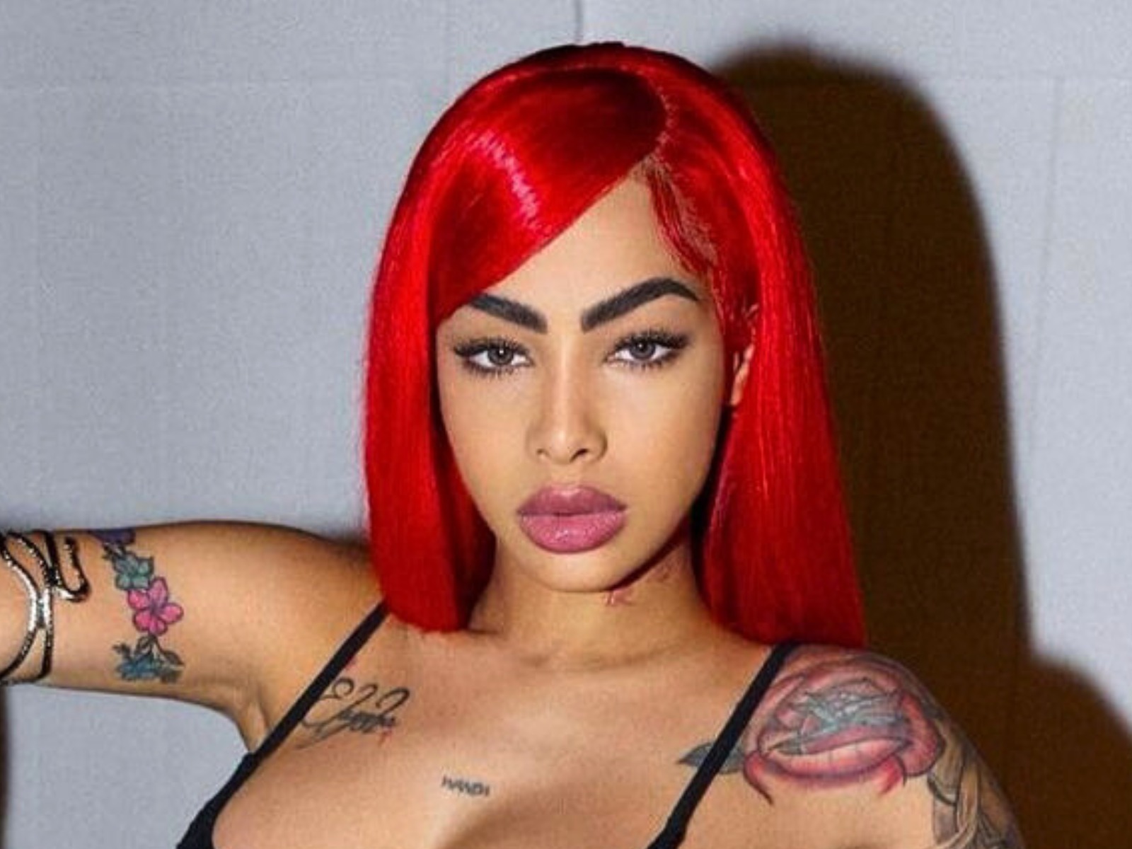 Yailin La Más Viral volvió a protagonizar otro escándalo con Tekashi 6ix9ine. Aquí una foto de la dominicana con el cabello rojo (Foto: Yailin La Más Viral / Instagram)