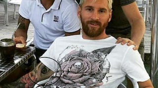 Lionel Messi es captado con un tatuaje escondido de Antonella Roccuzzo