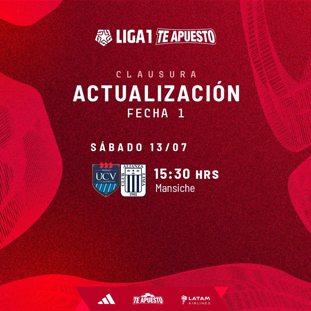 Liga 1 oficializó el César Vallejo vs. Alianza Lima en el estadio Mansiche. (Foto: Liga 1)