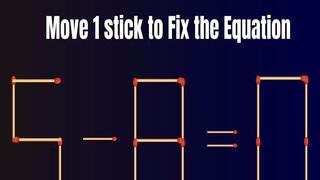 Al mover un fósforo podrás corregir por completo este reto matemático