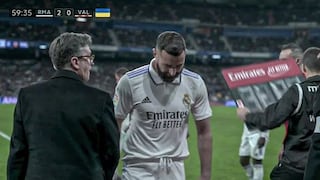 Preocupación para Ancelotti: Benzema salió lesionado en el Real Madrid vs. Valencia [VIDEO]