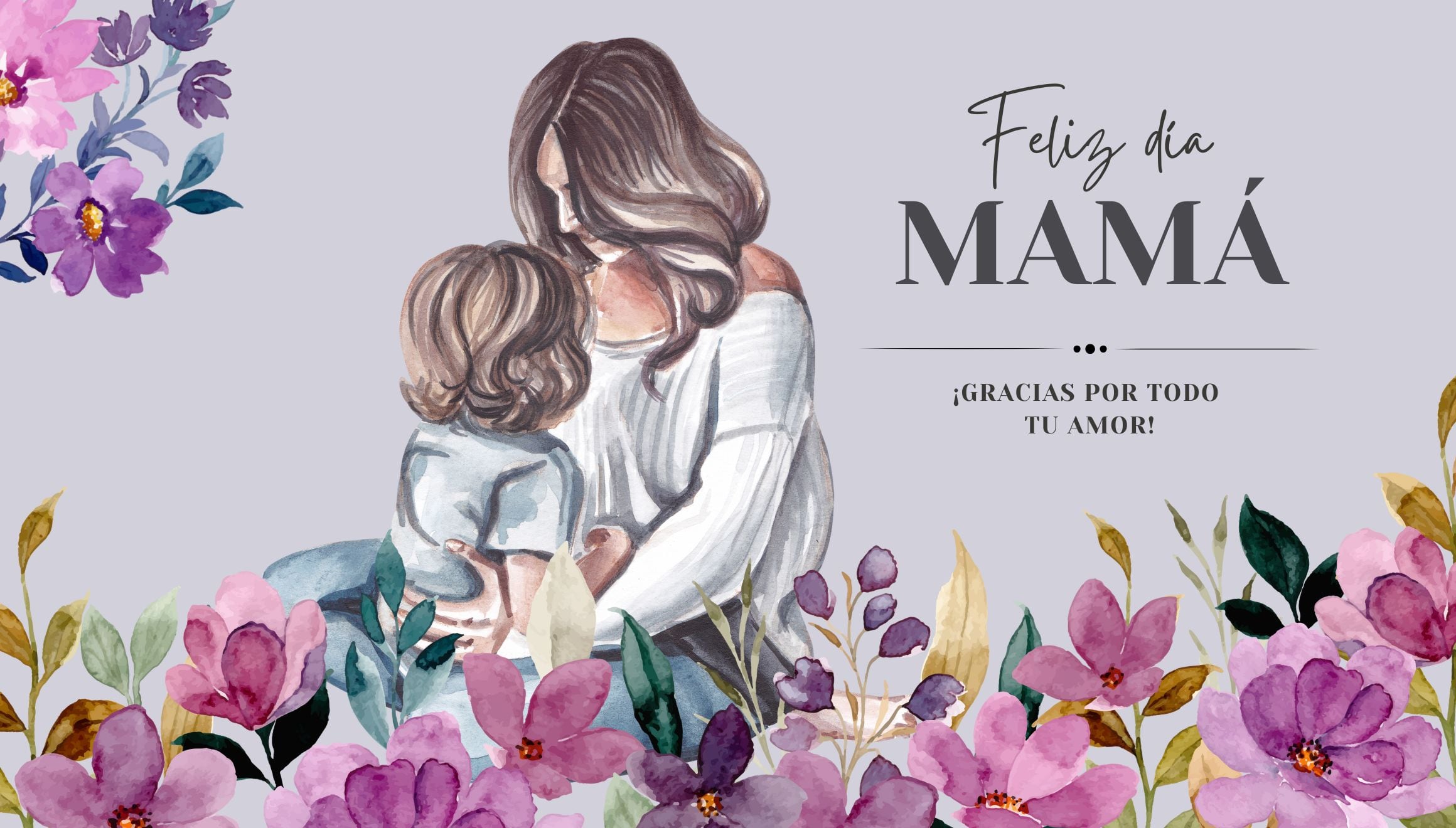 ¡Feliz día, mamá! ¡Gracias por todo tu amor! | Crédito: pinterest.com / canva.com