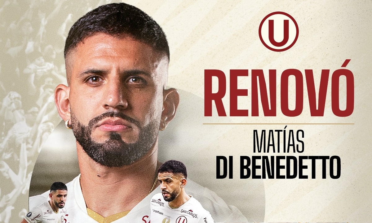 Matías di Benedetto renovó hasta 2027. (Foto: @Universitario)