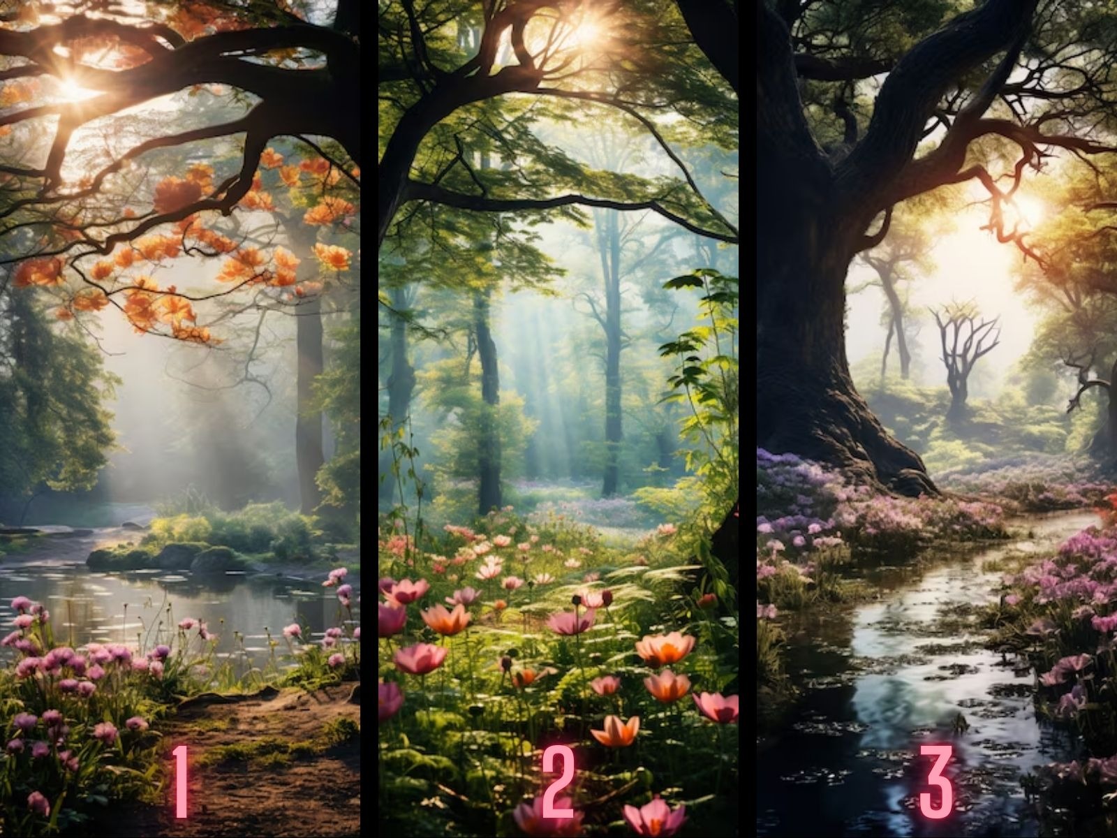 TEST VISUAL | Uno de estos bosques encontrarás la respuesta que tanto esperas. (Foto: Composición Freepik / Depor)