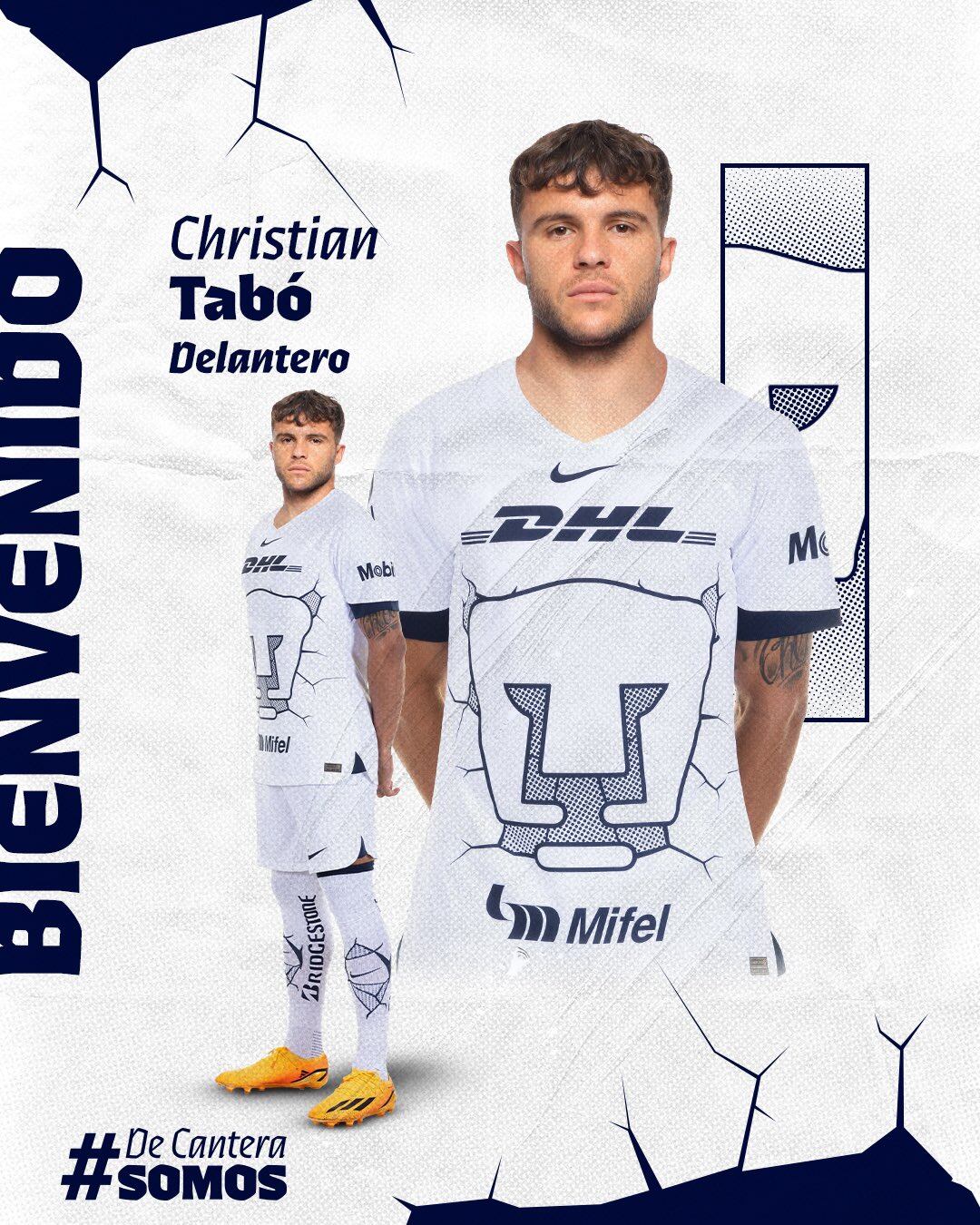 Así presento Pumas a Tabó en sus redes sociales.