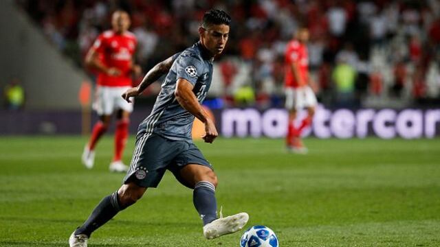 Indignó a todos: la acción de James Rodríguez que fue polémica en el Bayern vs. Benfica
