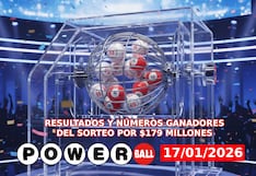 Resultados del Powerball, 17/01/2026: mira números ganadores de la noche por premio mayor de $179 millones