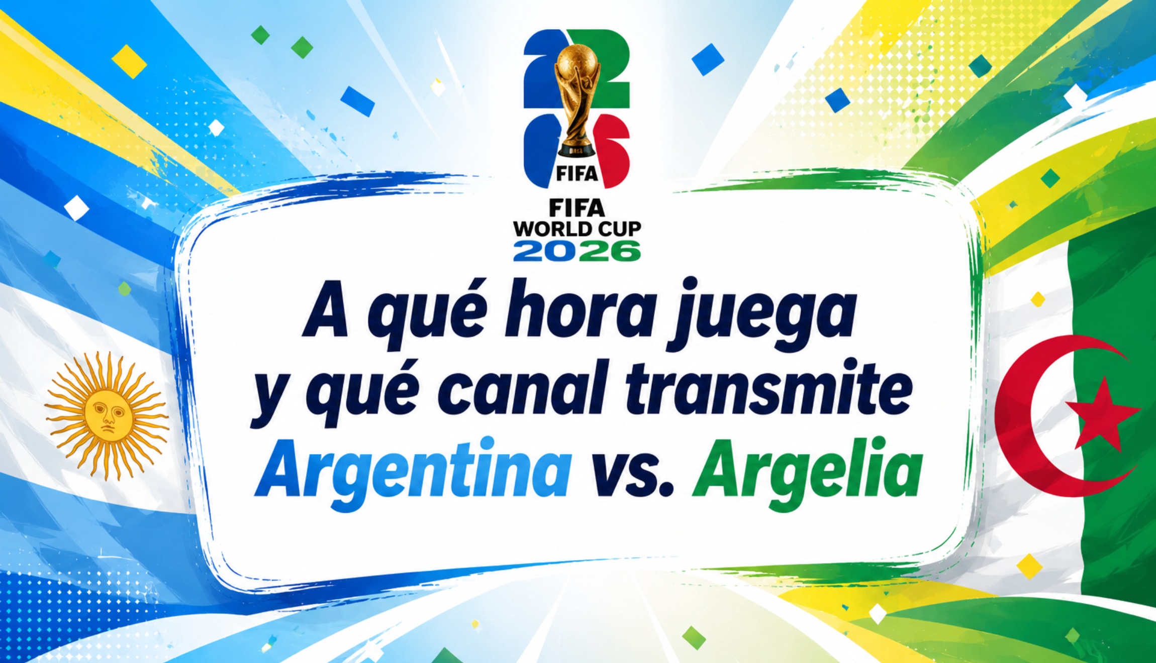 Consulta los horarios y canales para ver el partido de Argentina vs. Argelia EN VIVO y EN DIRECTO, este martes 16 de junio, desde el Estadio Kansas City, por la Jornada 1 del Mundial 2026. (Foto: Imagen creada por Depor utilizando la IA de Chat GPT)