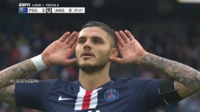 ¡Neymar lo inició todo! El gol de Mauro Icardi para el 2-0 del PSG ante Angers por la Ligue 1