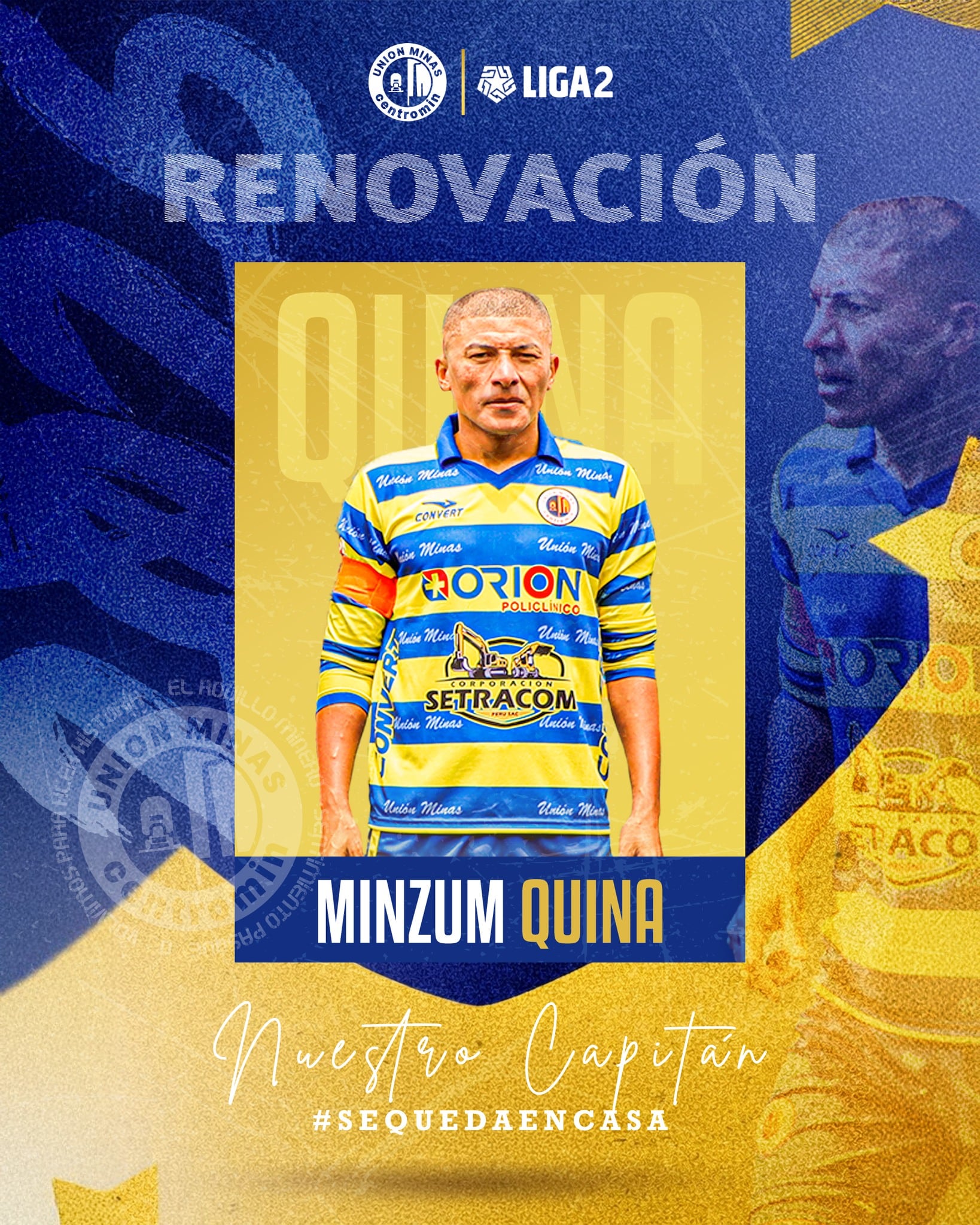 El 'Rodillo Minero' anunció la renovación de su capitán Minzum Quina. (Foto: Unión Minas)