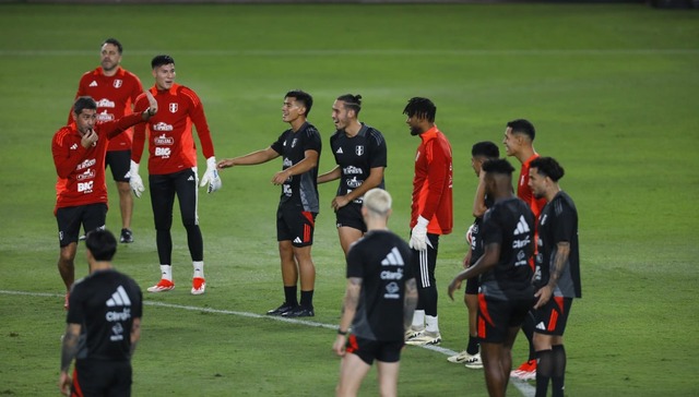 Última práctica de la Selección Peruana en el estadio Monumental, antes del partido ante República Dominicana. (Foto: Julio Reaño/@photo.gec)