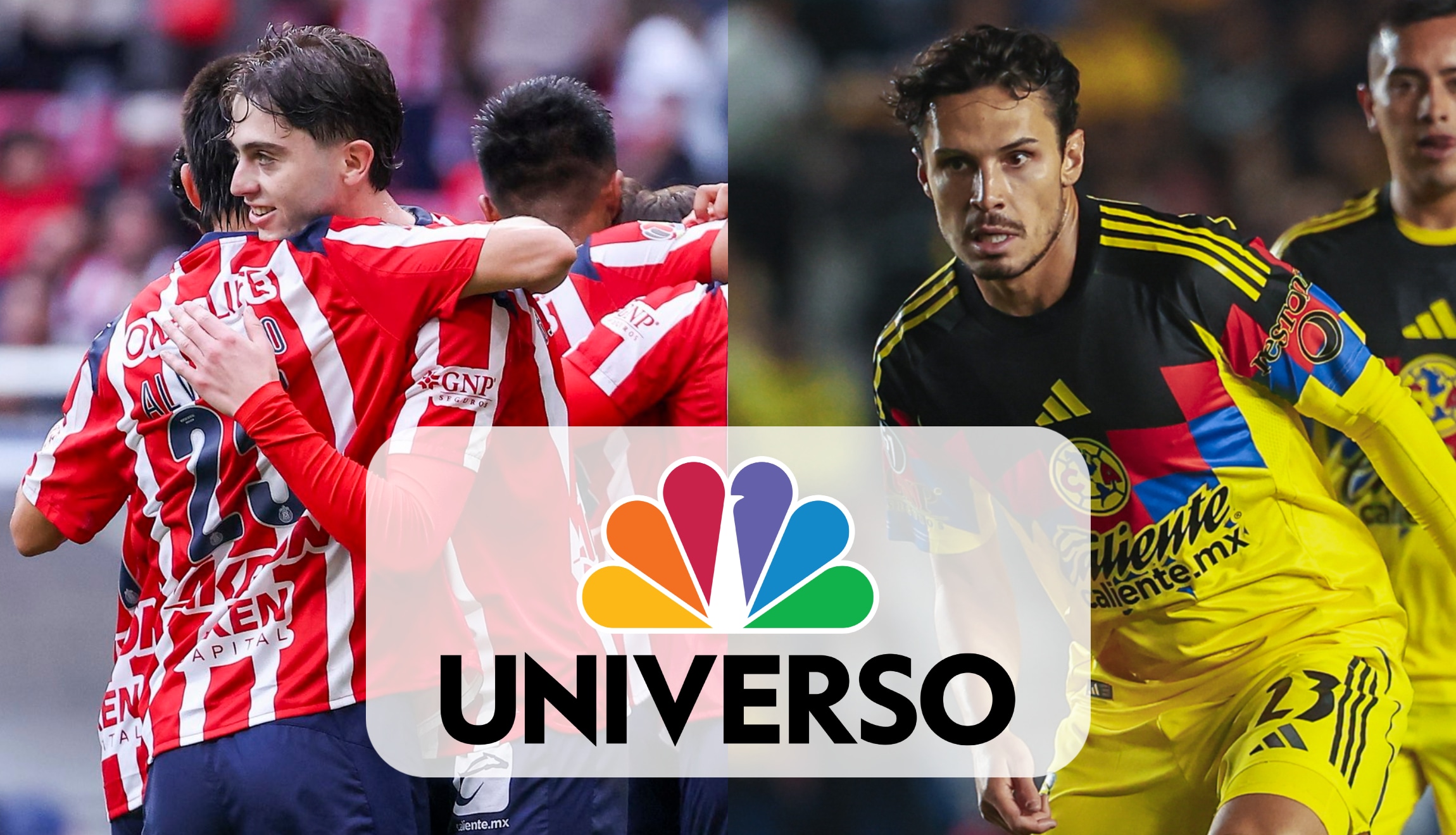 Mira el clásico nacional de Chivas vs. América en directo a través de Canal Universo y Universo WOW, este sábado 14 de febrero por la Liga MX. (Fotos: @Chivas / @ClubAmerica / Composición Depor)