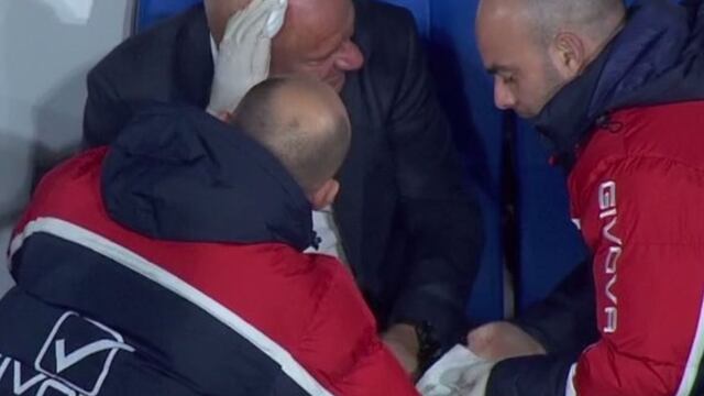 Él sí se llevó los puntos: entrenador de Malta terminó con herida en la cabeza tras goleada ante España