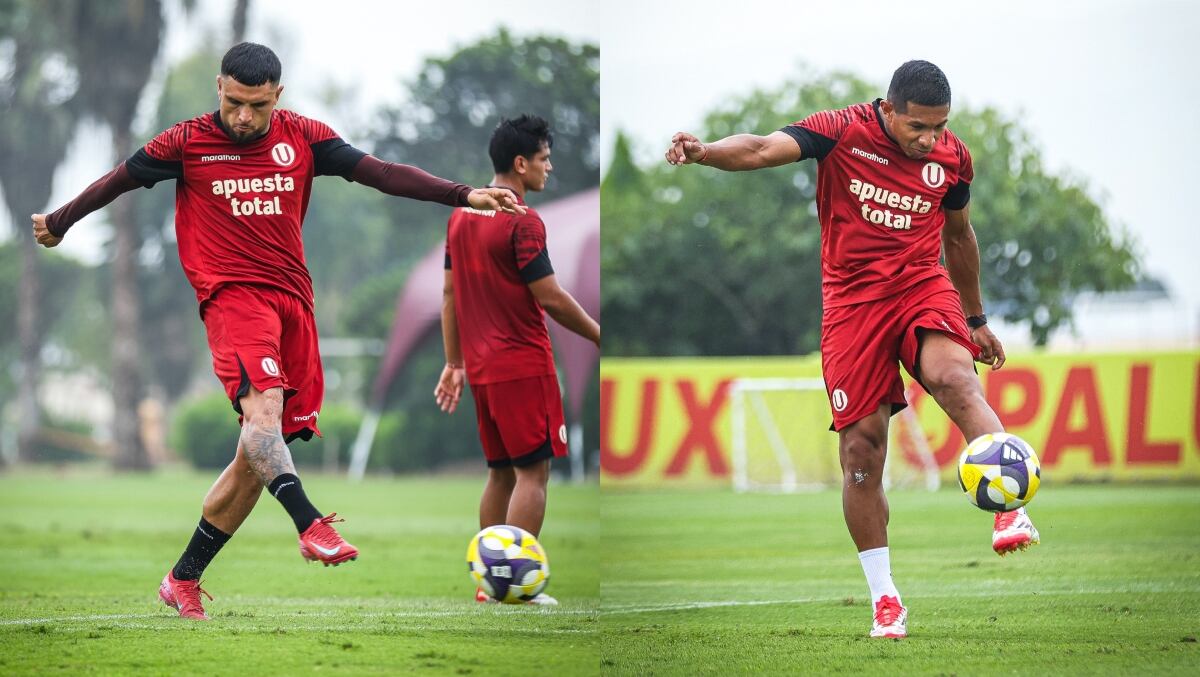 Universitario de Deportes entrenó en Campomar previo a su viaje por duelo ante Comerciantes Unidos. (Foto: Universitario)