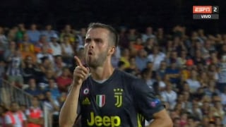 Desde el punto penal: Pjanić anotó el 1-0 de la Juventus contra Valencia por Champions League [VIDEO]