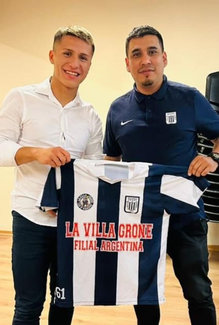 Catriel Cabellos compartió con la barra Villa Grone, filial Argentina, antes de viajar a Perú. (Foto: Difusión)