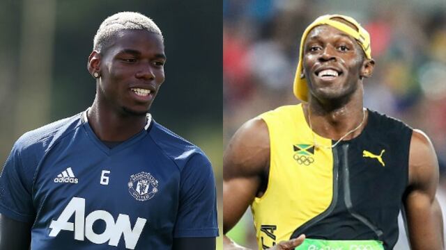 Paul Pogba lanzó reto a Usain Bolt para una carrera de 100m