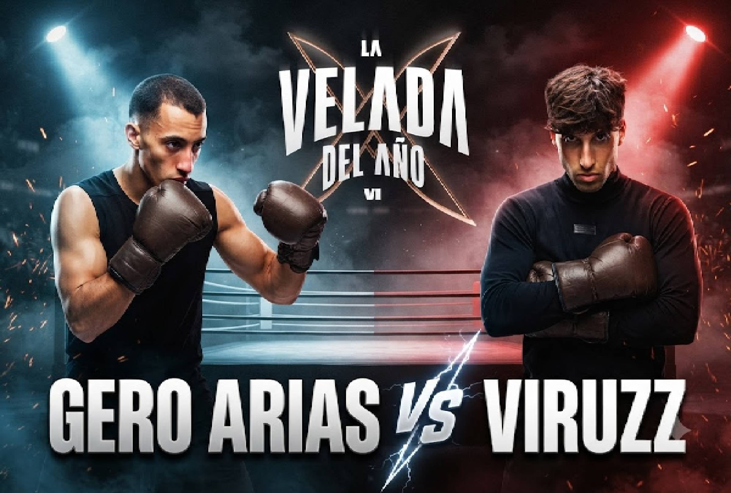 ISLA DE LA CARTUJA, SEVILLA, (ESPAÑA), 25/07/2026. Gero Arias y Viruzz se enfrentaron en La Velada del Año 6 que se realizó este sábado 25 de julio en el Estadio La Cartuja, Sevilla, España. FOTO: Imagen creada por Gemini.