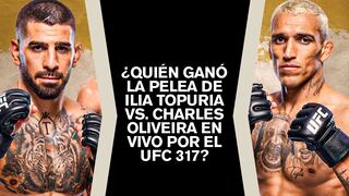 ¿Quién ganó la pelea de Ilia Topuria vs. Charles Oliveira en UFC 317? Revisa todos los resultados de la cartelera