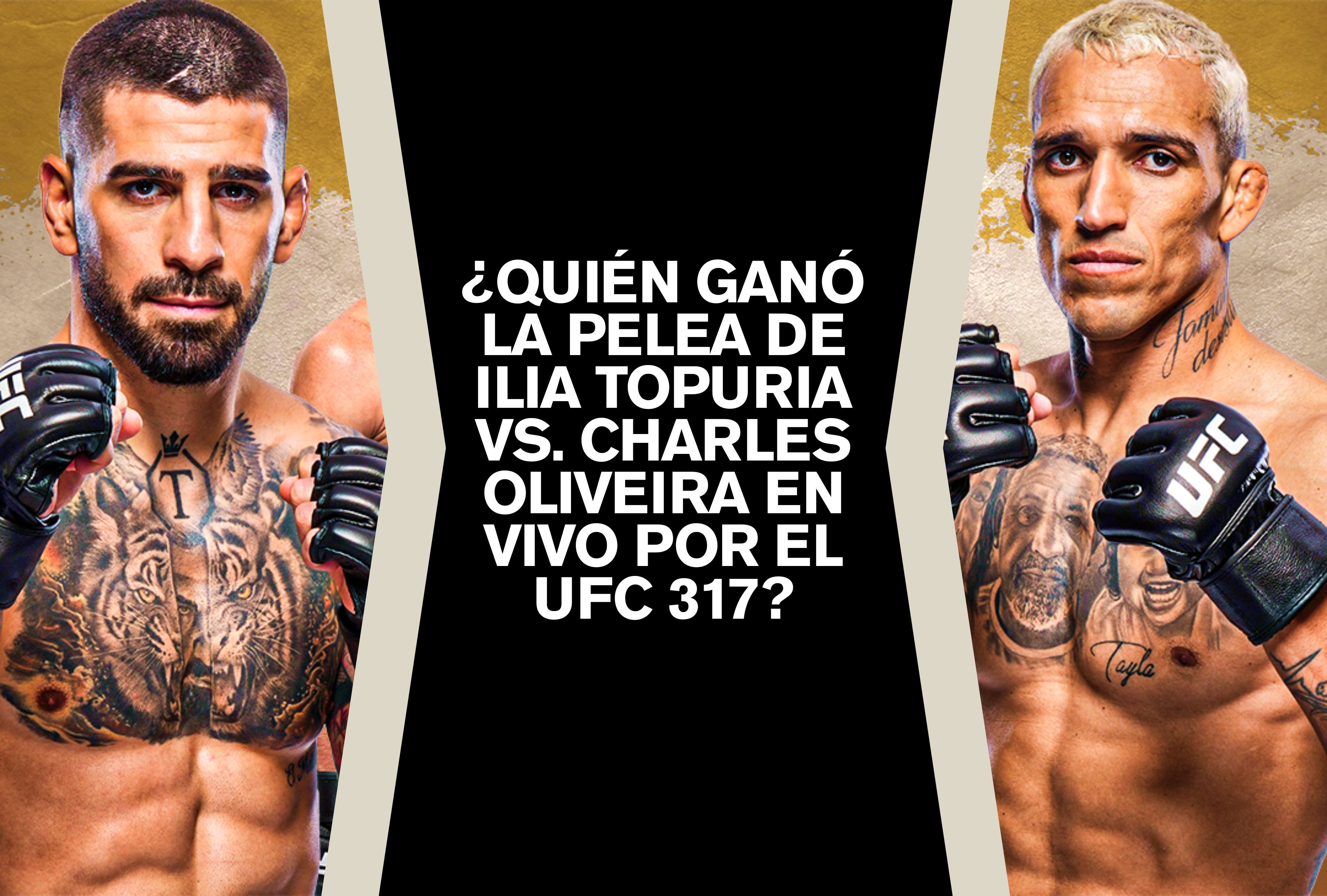¿Quién ganó la pelea de Ilia Topuria vs. Charles Oliveira en UFC 317? Revisa todos los resultados de la cartelera. | Crédito: @espnmma en X / Composición Depor