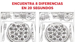 Desafío de agudeza visual: encuentra 8 diferencias en la imagen de la pizza en 20 segundos