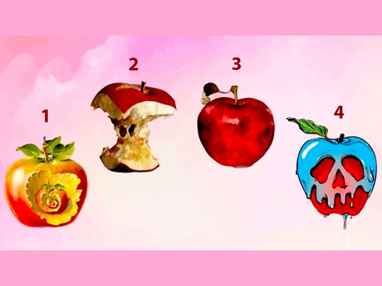 ¿Te sientes marcado por experiencias dolorosas del pasado? Elige una de las manzanas que se muestran en la imagen y descubre qué significa tu elección.