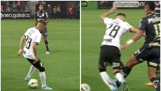 En plena goleada: jugador de Corinthians recibió patada tras hacer un lujo [VIDEO]